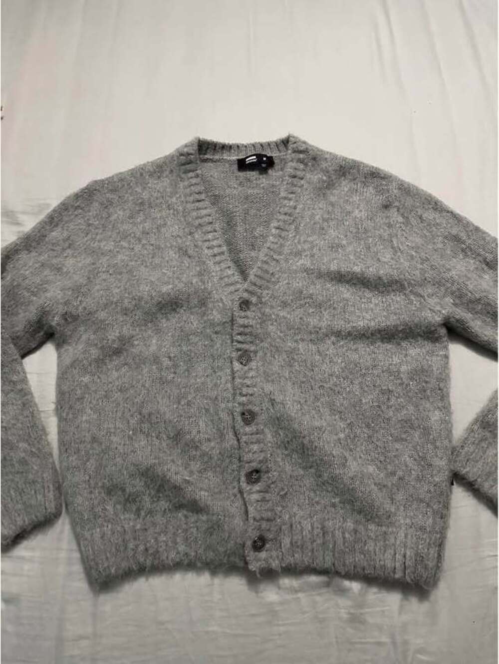 DRDENIM Tom Cardigan Brushed Grey Melange Mens Size Medium Used Like New $50